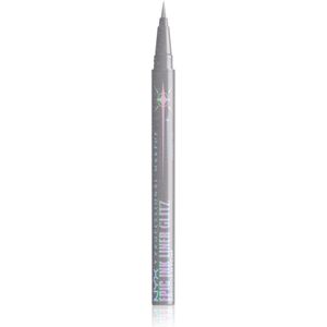 NYX Professional Makeup Bridgerton Royal Epic Ink Liner eyeliner met glitters Tint 01 Glitzed In Silver 1 ml