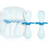 BabyOno Be Active Ergonomic Utensils for Children bestek Blue 12 m+ 2 st