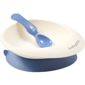 BabyOno Be Active Bowl with a Spoon servies Blue 6 m+ 1 st