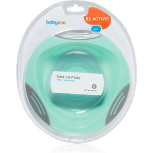 BabyOno Be Active Suction Plate bord met zuignap Mint 6 m+ 1 st