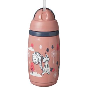 Tommee Tippee Superstar Insulated Straw Kop met rietje voor Kinderen 12m+ Pink 266 ml