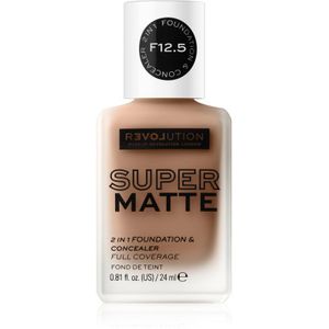 Revolution Relove Super Matte Foundation Langaanhoudende Matte Make-up Tint F12.5 24 ml