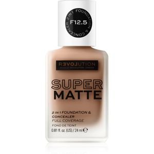 Revolution - Relove Super Matte Foundation - Langaanhoudende Matte Make-up - Tint F12.5 - 24 ml