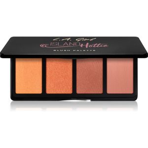 L.A. Girl Cosmetics Fanatic Blush Palette Tint Island Hottie 4x4 g