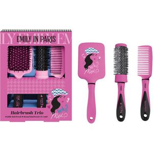 Emily In Paris - Hairbrush Trio - Haarborstelset - 3 Stuks - Voor Vrouwen