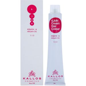 Kallos KJMN Cream Hair Colour Keratin & Argan Oil Haarkleuring met Keratine en Argan Olie Tint  7.3 Medium Golden Blond  100 ml