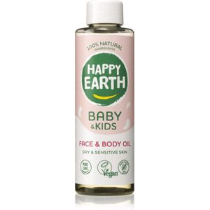 Happy Earth 100% Natural Face & Body Oil for Baby & Kids Body Olie voor Droge en Gevoelige Huid 150 ml