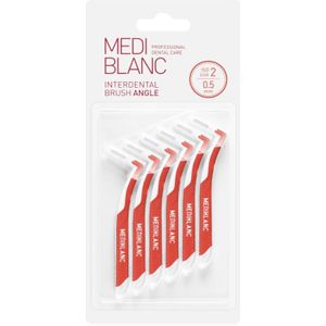 MEDIBLANC - Interdental Pick-brush Angle - Interdental Borsteltje - Rood - 6 Stuks