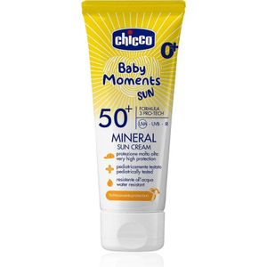 Chicco - Baby Moments Sun Mineral - Zonnebrandcrème - SPF 50+ - 75 ml