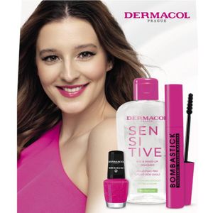 Dermacol - Bombastick Gift Set - Oog Make-up Remover - Mascara - Nagellak