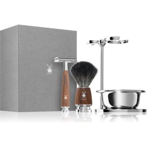 Muhle Scheerset - Rytmo - Safety Razor - Fibre - Essenhout (4-delig)