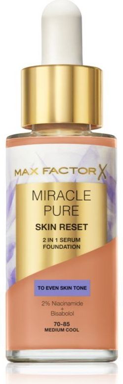 Max Factor Miracle Pure Skin Reset Serum foundation Tint 70-85 Medium Cool 30 ml