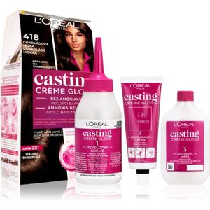 L’Oréal Paris - Casting Creme Gloss - Haarkleuring - Tint 418 Choco Mocha - Zonder Ammoniak