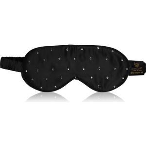 Crystallove Crystalized Silk Eye Mask slaapmasker kleur Black 1 st