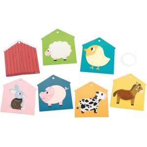 Janod Tactile Cards activity speelgoed Farm 12 m+ 6 st