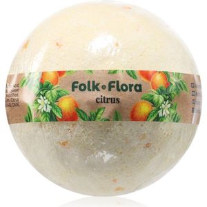 Folk & Flora Citrus badbom met verfrissend effect 130 g