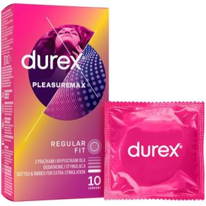 Durex - Pleasuremax - Condooms - 10 Stuks - Natuurlijke Latex