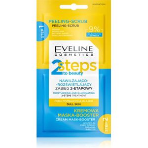 Eveline Cosmetics - 2 Steps To Beauty - Gezichtscrub - 2x4 ml - Crème