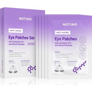 Notino Anti-Aging Bio-Cellulose Eye Patches Set with Coenzyme Q10 and Retinyl Palmitate Anti-Rimpel Oogmasker voor Oogcontouren