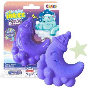 INKEE - Foamy Moon - Boule de bain Mousseuse - Violet et Bleu - 60 g