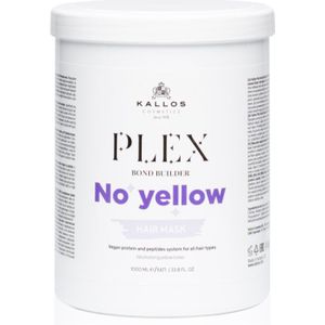 Kallos - Plex No Yellow - Haarmasker - 1000 ml - Neutraliseert Gele Tinten