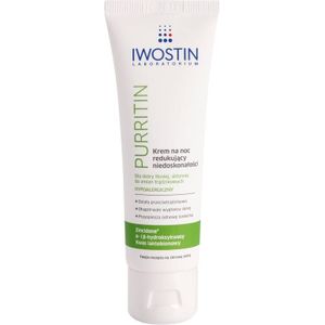 Iwostin Purritin Nachtcrème voor Vette Huid met Acne Neiging 40 ml