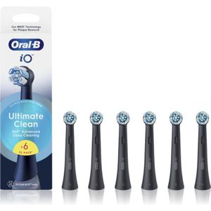 Oral B - iO Ultimate Clean - Vervangende Opzetstuk - Black - 6 Stuks