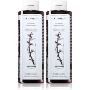 Korres Almond & Linseed Shampoo voor Droog en Beschadigd Haar handige verpakking