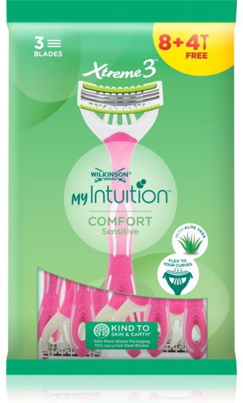 Wilkinson Sword - My Intuition Xtreme3 Sensitive - Wegwerp Scheerapparaat - 12 Stuks