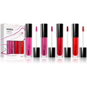 NOBEA Colourful set van lipgloss met vinyl effect 4 x 7 ml