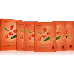 KORIKA - SuperFruits Goji Berry - Gezichtsmaskers - Set van 5 - 25 gr