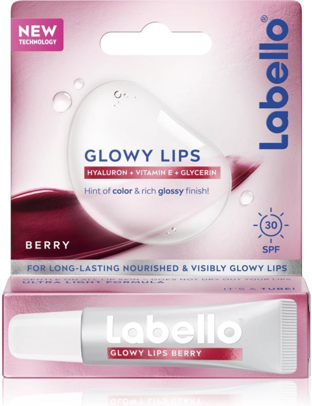 Labello - Glowy Lips Berry - Getinte Lipbalm - 10 ml - Met Hyaluronzuur SPF 30