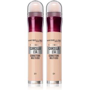 MAYBELLINE NEW YORK Instant Anti Age Eraser vloeibare concealer met sponsje handige verpakking Tint 01 Light