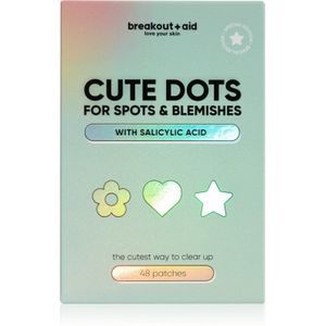 breakout + aid Cute Dots For Spots and Blemishes Lokale Verzorging tegen Acne met salicylzuur 48 st