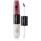 Dermacol 16H Lip Colour Langaanhoudende lippenstift en lipgloss Tint 12 Trouble Free 2x4 ml