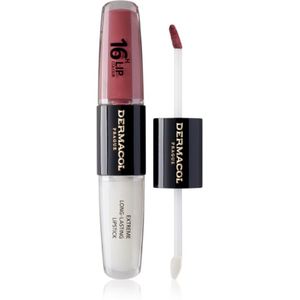 Dermacol 16H Lip Colour Langaanhoudende lippenstift en lipgloss Tint 12 Trouble Free 2x4 ml