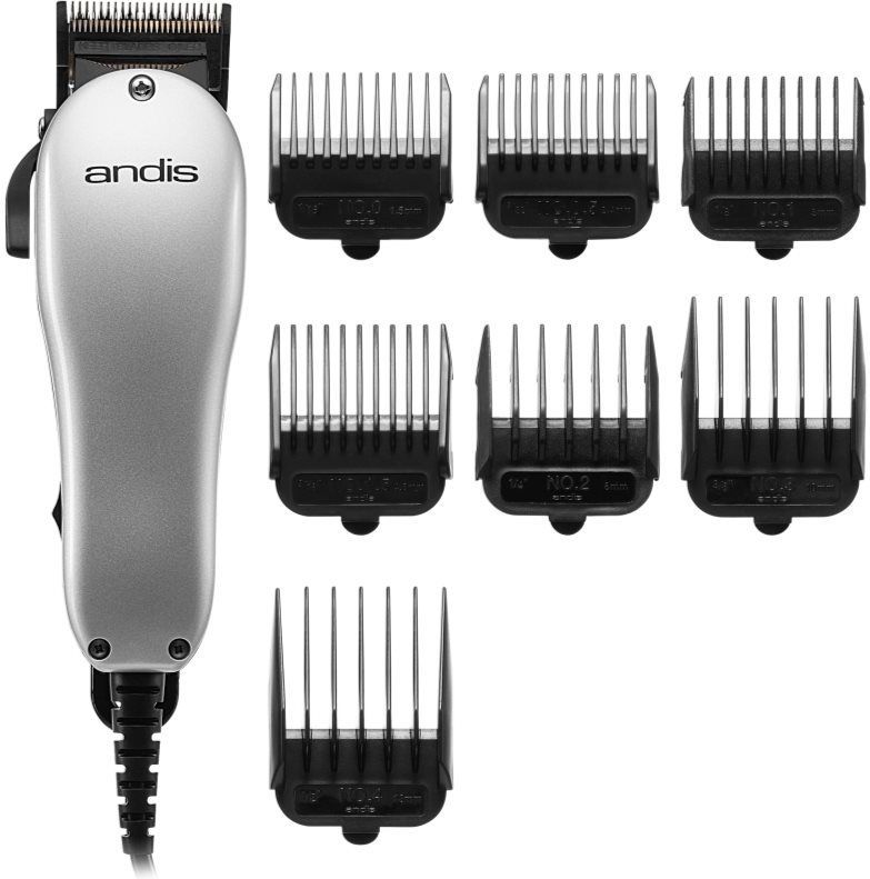 Andis - Easy Style - Tondeuse - Zilver - Inclusief Professionele Vibrerende AC-motor en 7 Bevestigingskammen