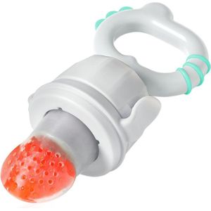 BabyOno Silicone Food Feeder 6m+ fruitspeen Dino Grey 1 st