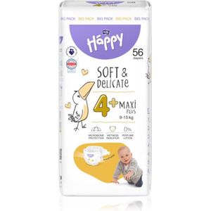 BELLA Baby Happy Soft&Delicate Size 4+ Maxi Plus wegwerpluiers 9-15 kg 56 st