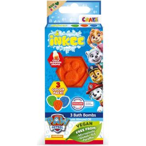 INKEE - Mini Pack Paw Patrol - Badbombes - 3 Stuks - Aardbeienaroma