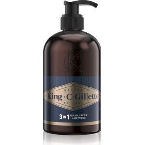 Gillette King C. Beard & Face Wash - Baardshampoo - 350 ml - Voor Mannen