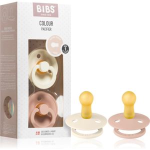 BIBS Colour Natural Rubber Size 1: 0+ months fopspeen Ivory / Blush 2 st