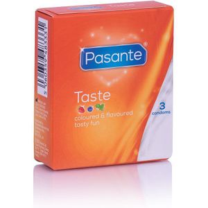 Pasante Taste Mix condooms Smaak Blueberry, Strawberry, Mint 3 st