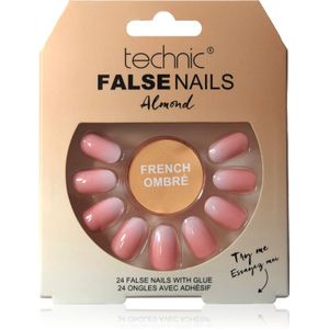 Technic Cosmetics False Nails Almond valse nagels French Ombré 24 st