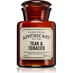 Paddywax Apothecary Teak & Tabacco geurkaars 226 gr