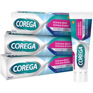 Corega - Gum Protection - Fixatiecrème voor Tandprothesen - 3x40 g