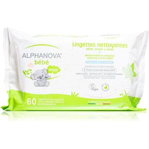 Alphanova Baby Bio Extra Zachte Vochtige Reinigingsdoekjes voor Kinderen vanaf Geboorte 60 st