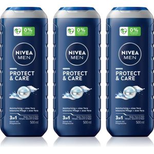 NIVEA MEN - Protect & Care - Douchegel - 3 x 500 ml