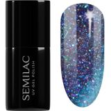 Semilac - Galaxy Flash - Gel Nagellak - Tint 826 Virtual Blue - 7 ml