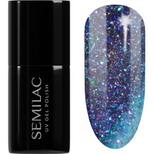 Semilac - Galaxy Flash - Gel Nagellak - Tint 826 Virtual Blue - 7 ml